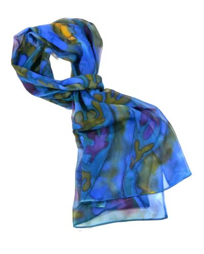 The purpose of this image is to allow people to see the design of the silk neck scarf effectively