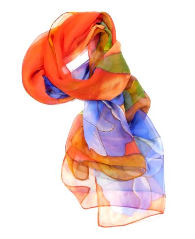 The purpose of this image is to allow people to see the design of the silk neck scarf effectively