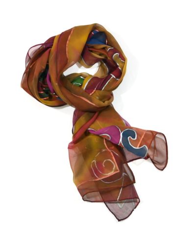 The purpose of this image is to allow people to see the design of the silk neck scarf effectively