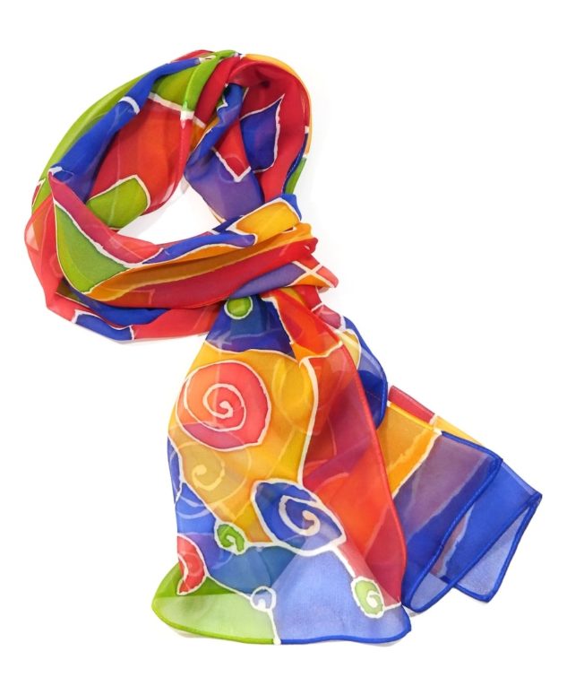 The purpose of this image is to allow people to see the design of the silk neck scarf effectively