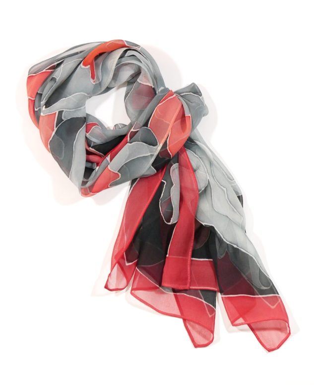 The purpose of this image is to allow people to see the design of the silk neck scarf effectively