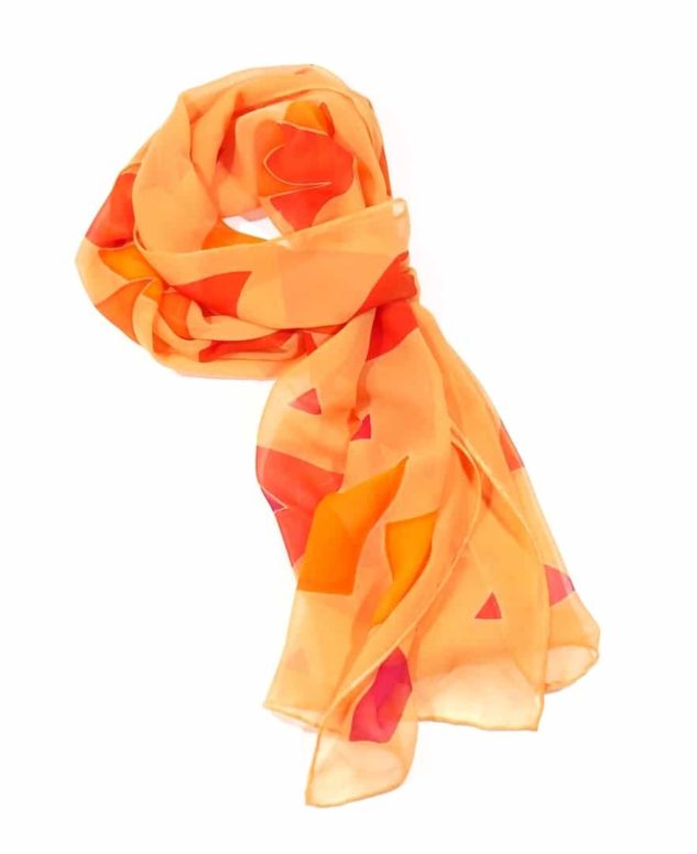 The purpose of this image is to allow people to see the design of the silk neck scarf effectively