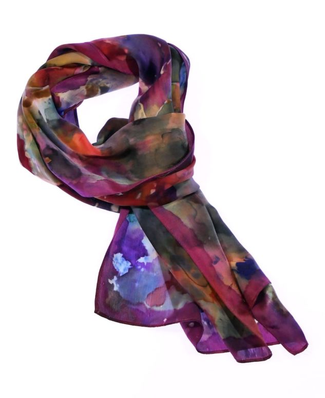 The purpose of this image is to allow people to see the design of the silk neck scarf effectively