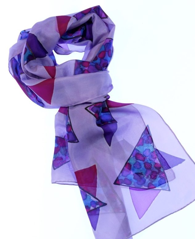 The purpose of this image is to allow people to see the design of the silk neck scarf effectively