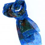 The purpose of this image is to allow people to see the design of the silk neck scarf effectively