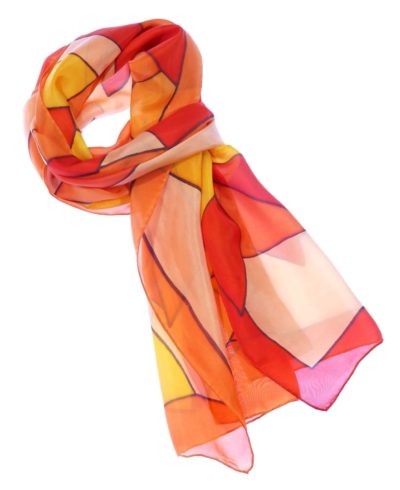 The purpose of this image is to allow people to see the design of the silk neck scarf effectively