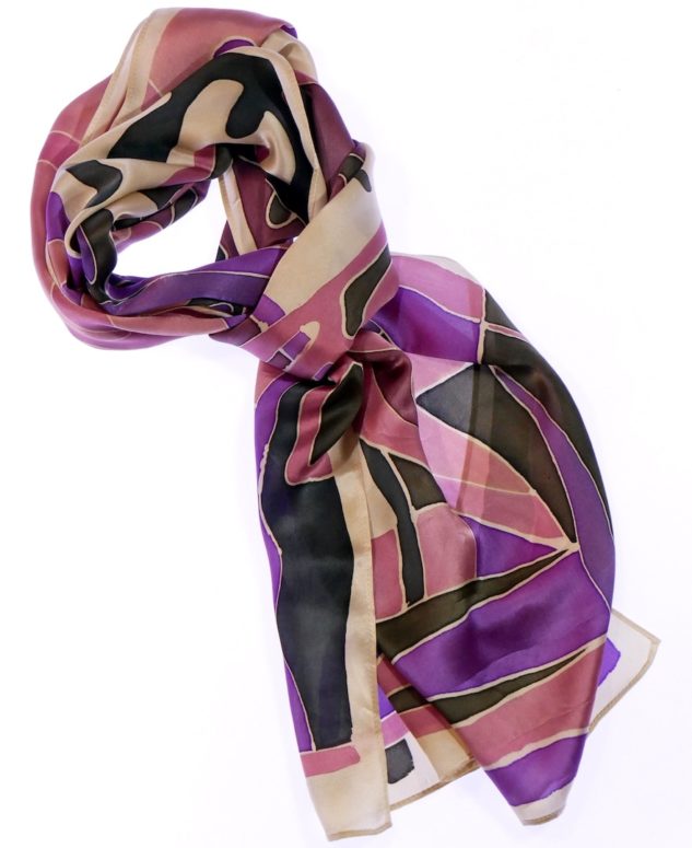 The purpose of this image is to allow people to see the design of the silk neck scarf effectively