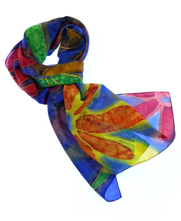 The purpose of this image is to allow people to see the design of the silk neck scarf effectively