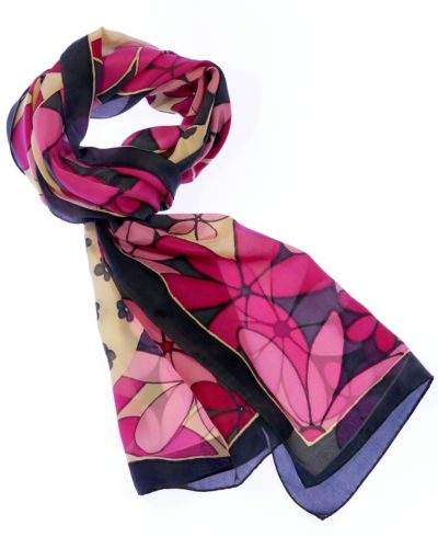 The purpose of this image is to allow people to see the design of the silk neck scarf effectively