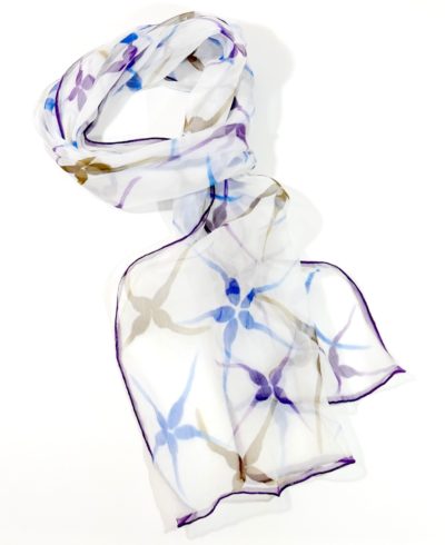 The purpose of this image is to allow people to see the design of the silk neck scarf effectively