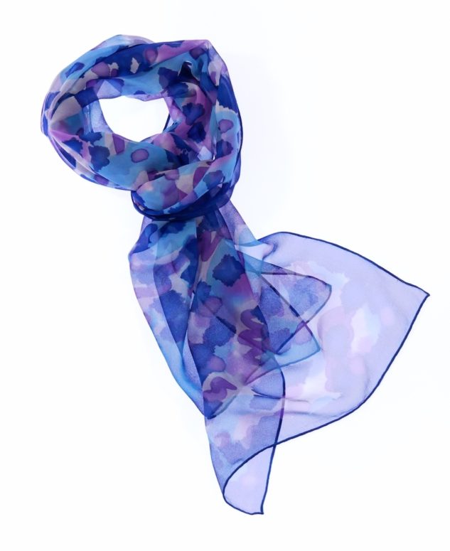 The purpose of this image is to allow people to see the design of the silk neck scarf effectively