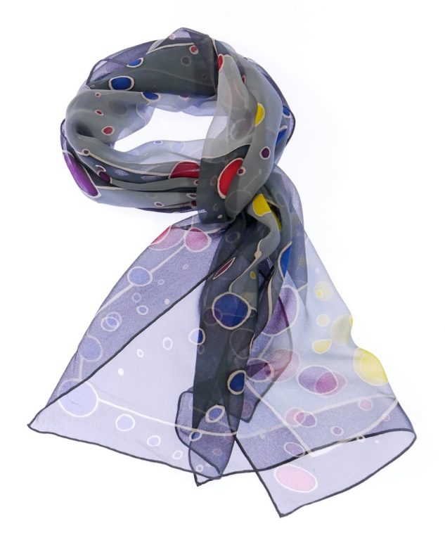 The purpose of this image is to allow people to see the design of the silk neck scarf effectively