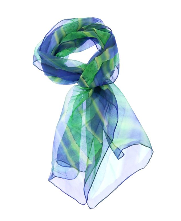 The purpose of this image is to allow people to see the design of the silk neck scarf effectively