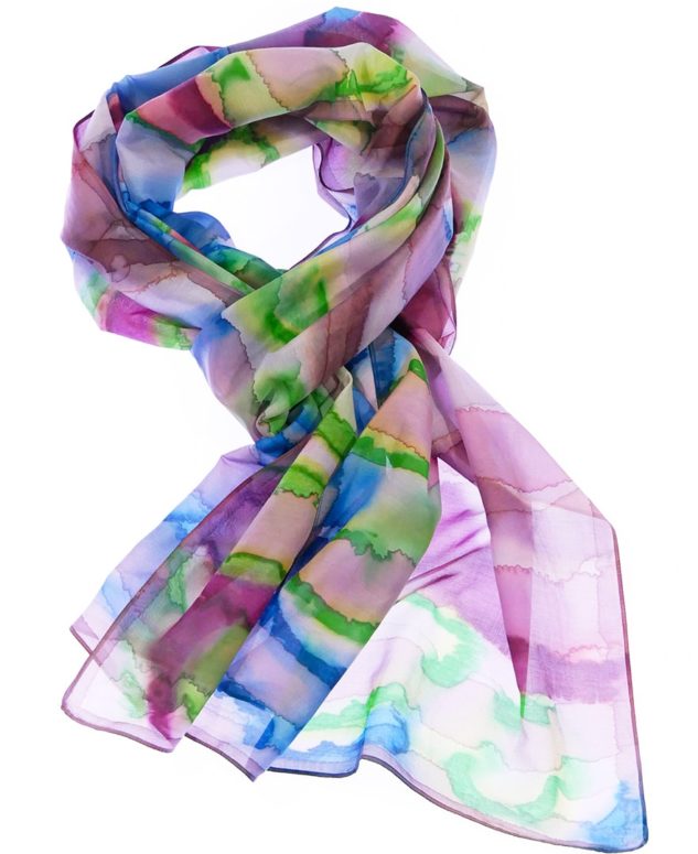 The purpose of this image is to allow people to see the design of the silk neck scarf effectively