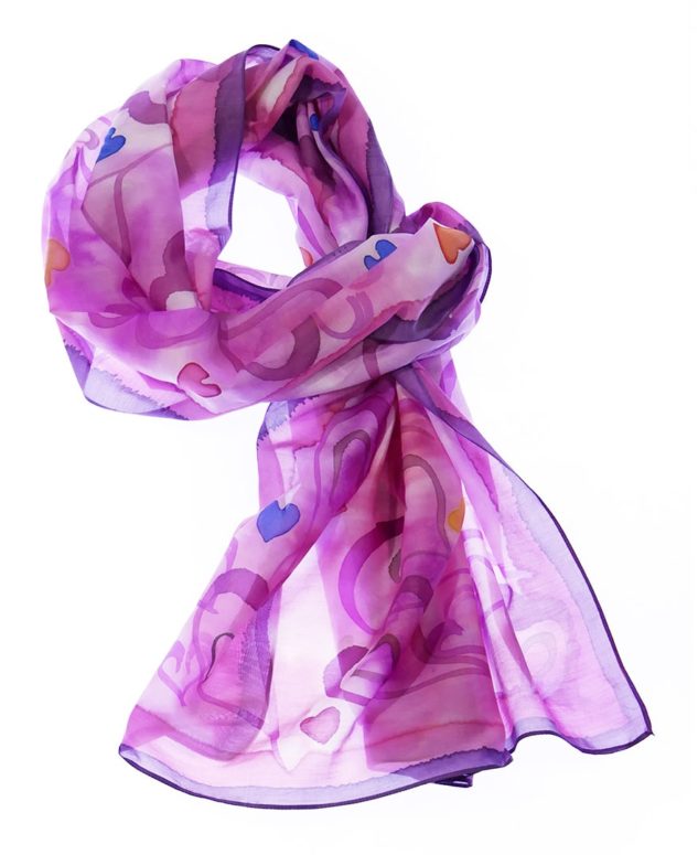 The purpose of this image is to allow people to see the design of the silk neck scarf effectively