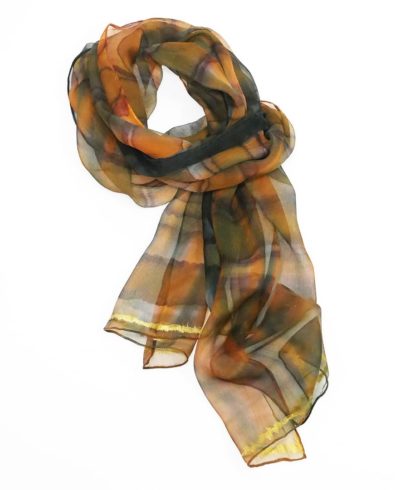 The purpose of this image is to allow people to see the design of the silk neck scarf effectively