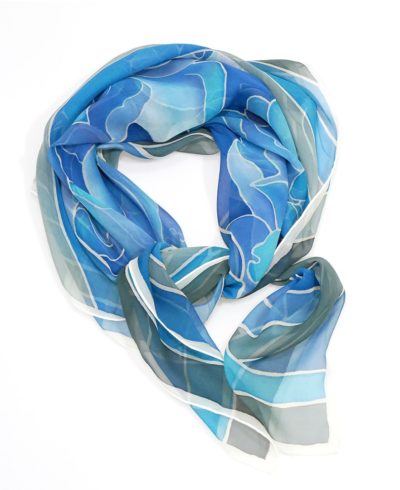 The purpose of this image is to allow people to see the design of the silk neck scarf effectively