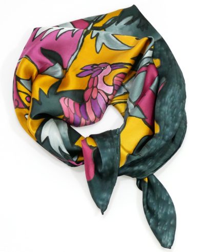 The purpose of this image is to allow people to see the design of the silk neck scarf effectively