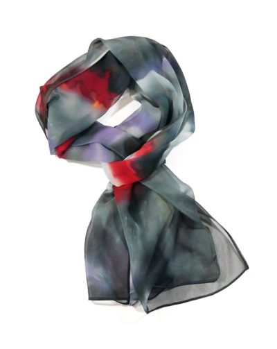 The purpose of this image is to allow people to see the design of the silk neck scarf effectively